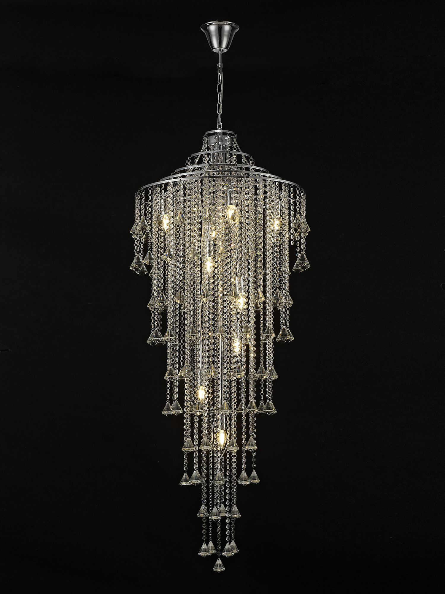 Inina Crystal Ceiling Lights Diyas Statement Crystal Fittings